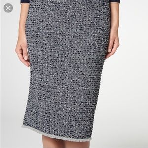 ✨NWT LK BENNETT CHAR NAVY COTTON TWEED SKIRT Sz2✨